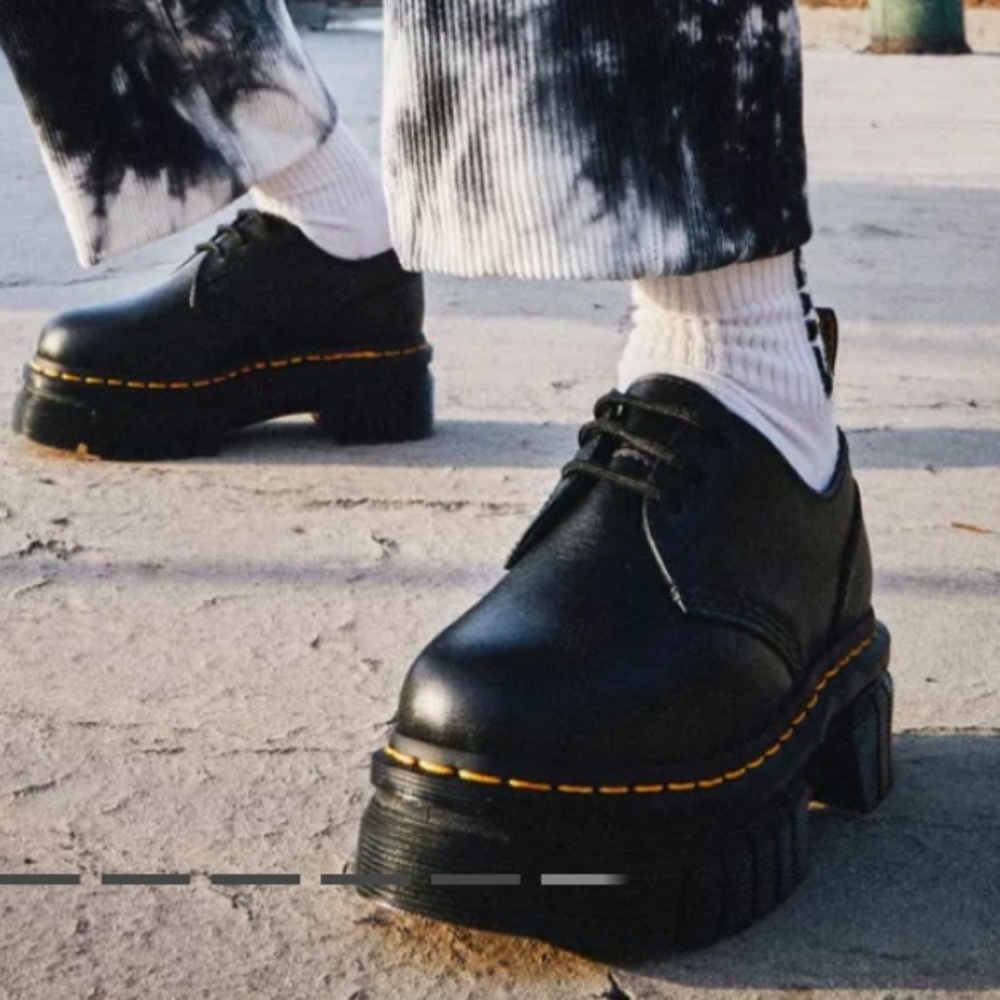Doc Martens Audrick Nappa Leather Platform Shoes